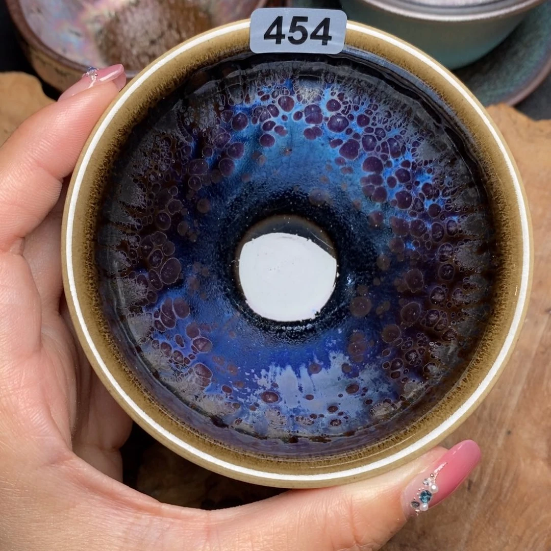 茶盏云****药建窑建盏主人杯454微瑕