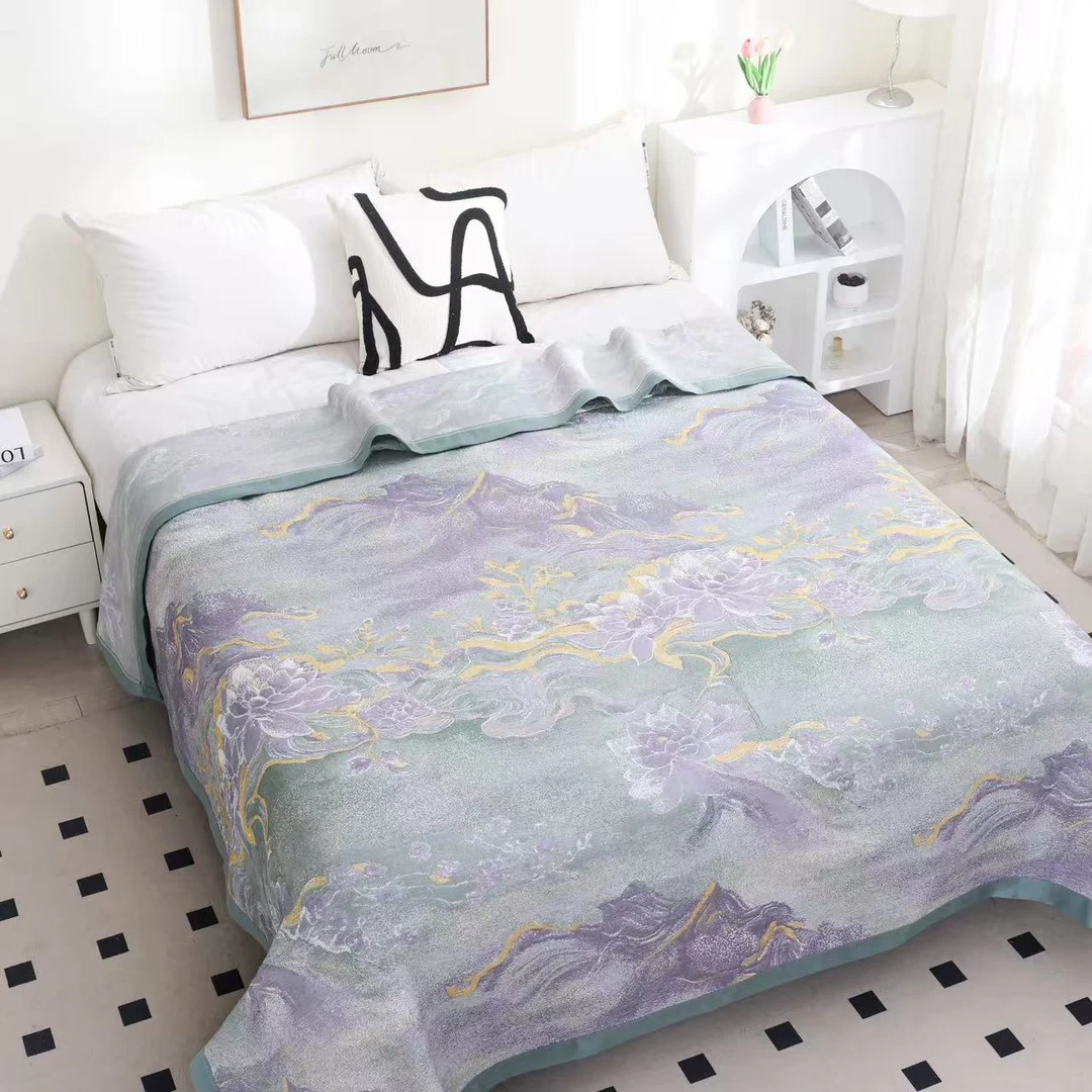 【水墨清影】230*250cm高端可铺可盖柔软亲肤床盖