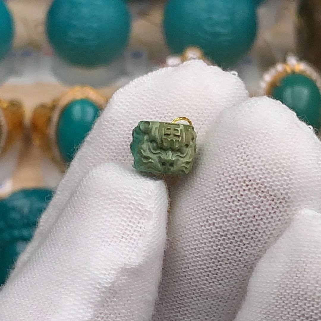 未镶嵌绿松石珠宝奇石8.8mm