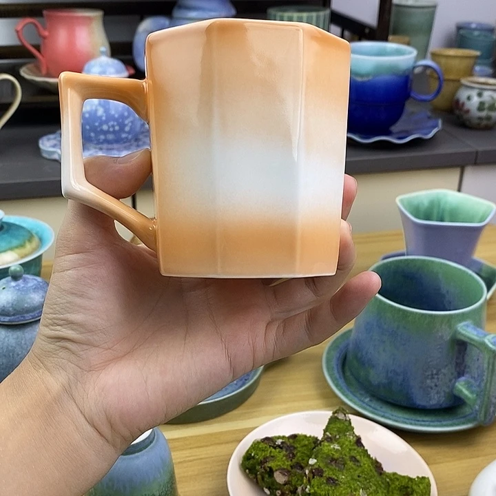摆件景德镇高温陶瓷咖啡杯