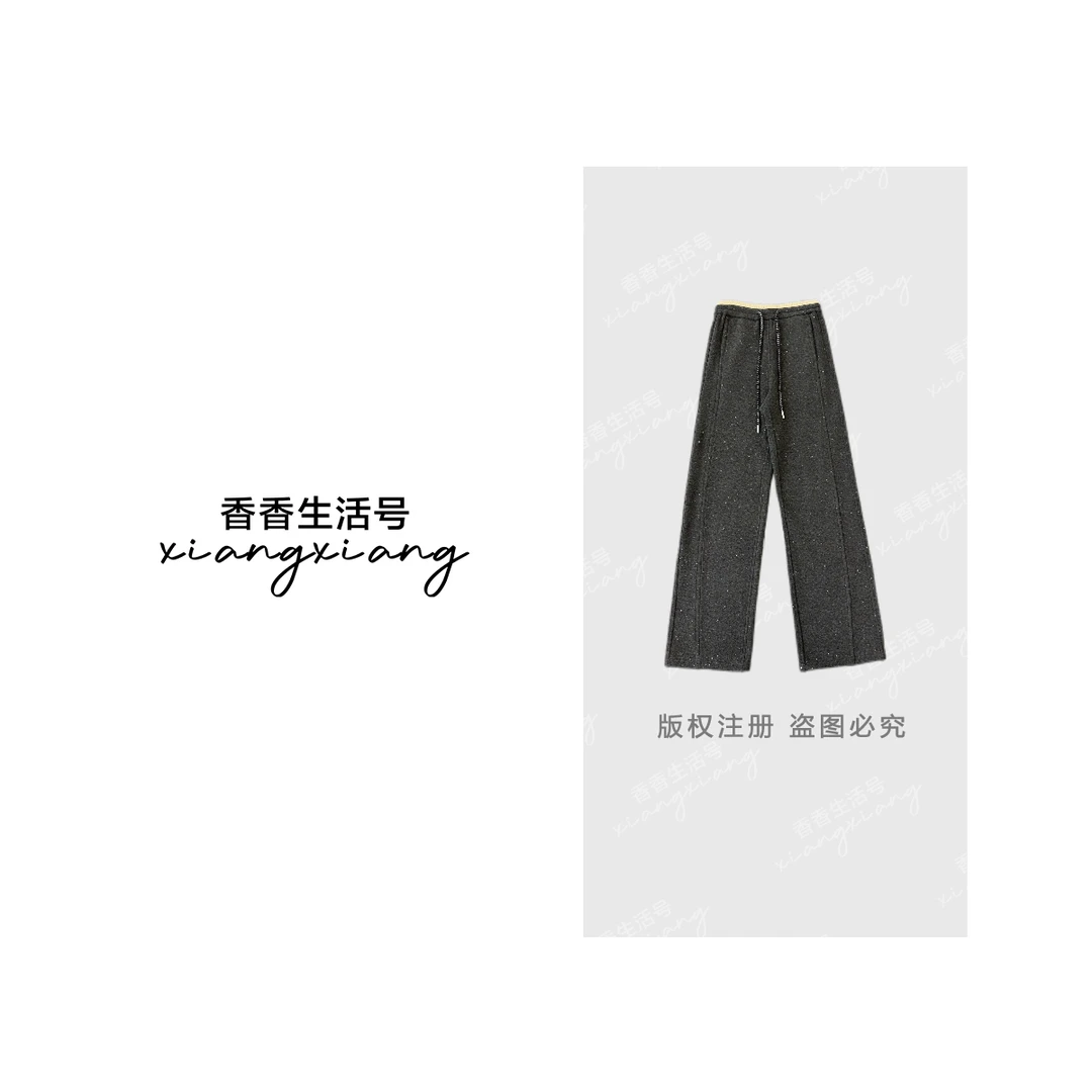“闪闪裤”360°无缝包边~【加绒加厚】羊毛蚕丝闪闪弯刀裤！X1218