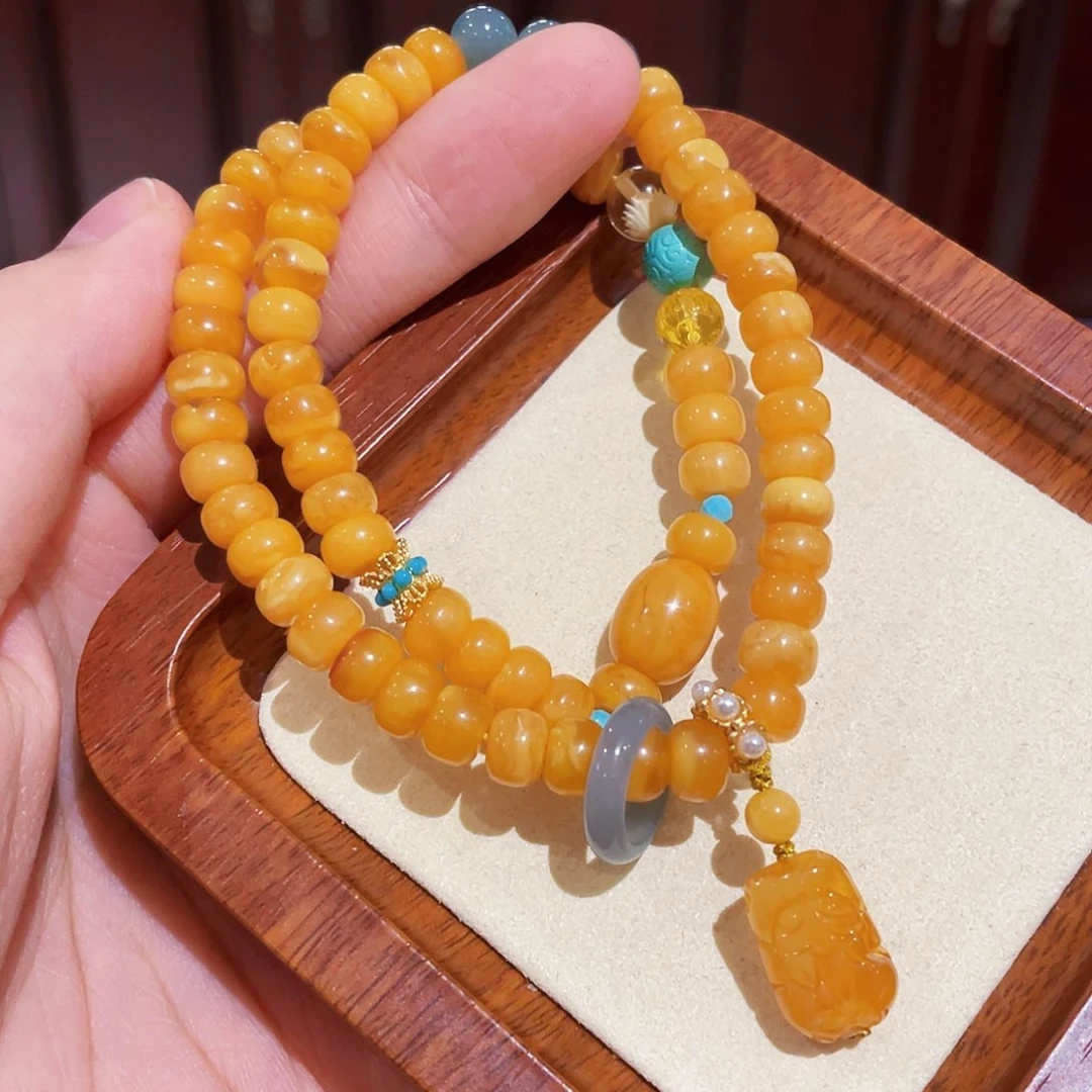 蜜蜡手链未镶嵌手串