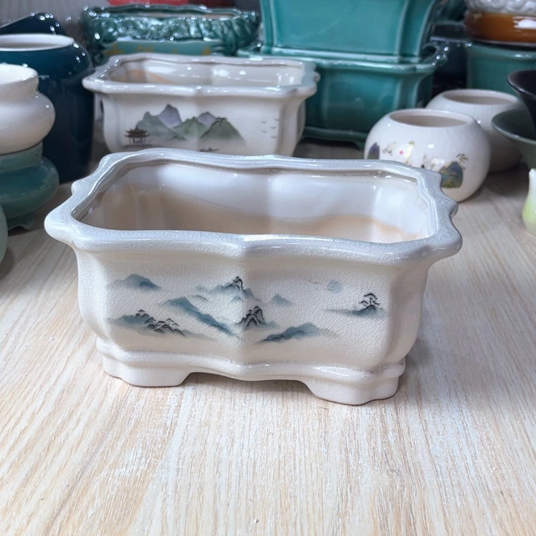 口径   20*15*9.5陶瓷绿植多肉微瑕花盆