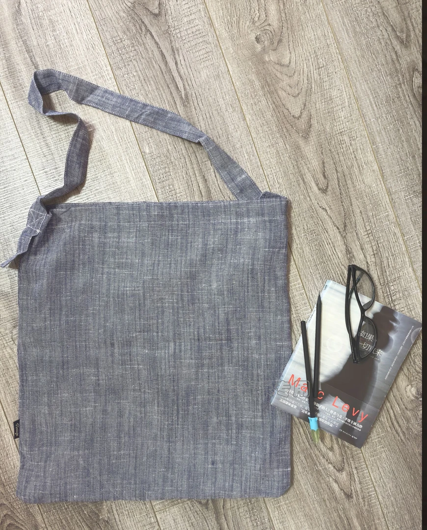 文艺休闲简约单肩斜挎棉麻包