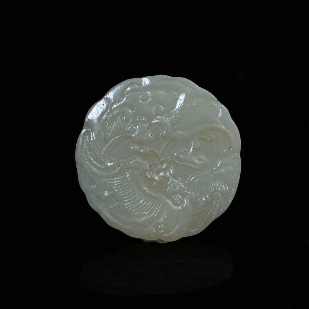 近现代和田玉福寿佩505350*古玉*传承