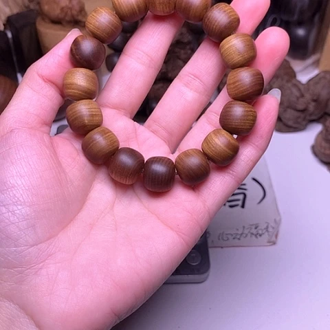 檀香木手串/手链矛*木檀香黑肉13/14横纹虎皮沉