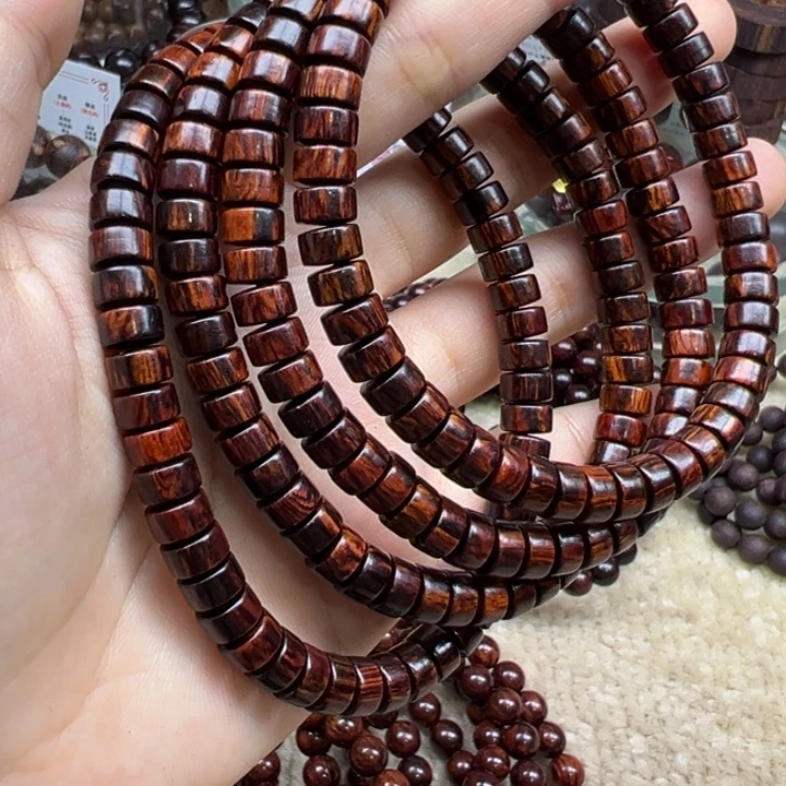 花梨木类海南红降4*7黑金药片单圈