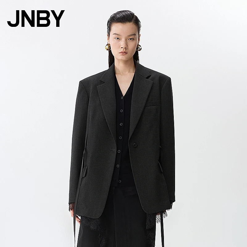 【轻礼服】JNBY/江南布衣春夏蕾丝拼接西装宽松休闲通勤5P2713620