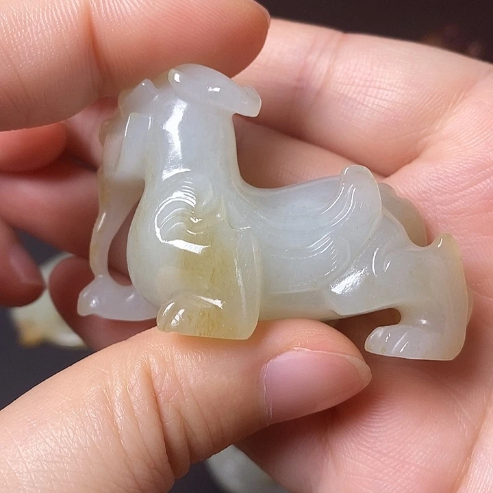 和田玉（糖玉）未镶嵌车挂清***～