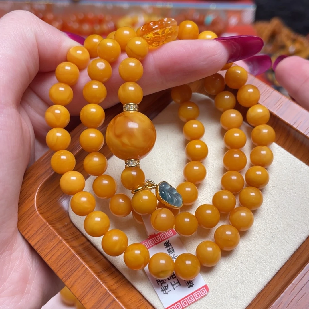 蜜蜡未镶嵌颈饰手串