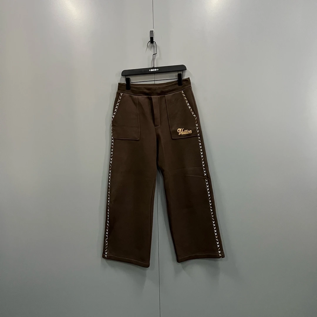 99新 LouisVuitton/路易威登 y08 字母刺绣抽绳长裤 M码020781