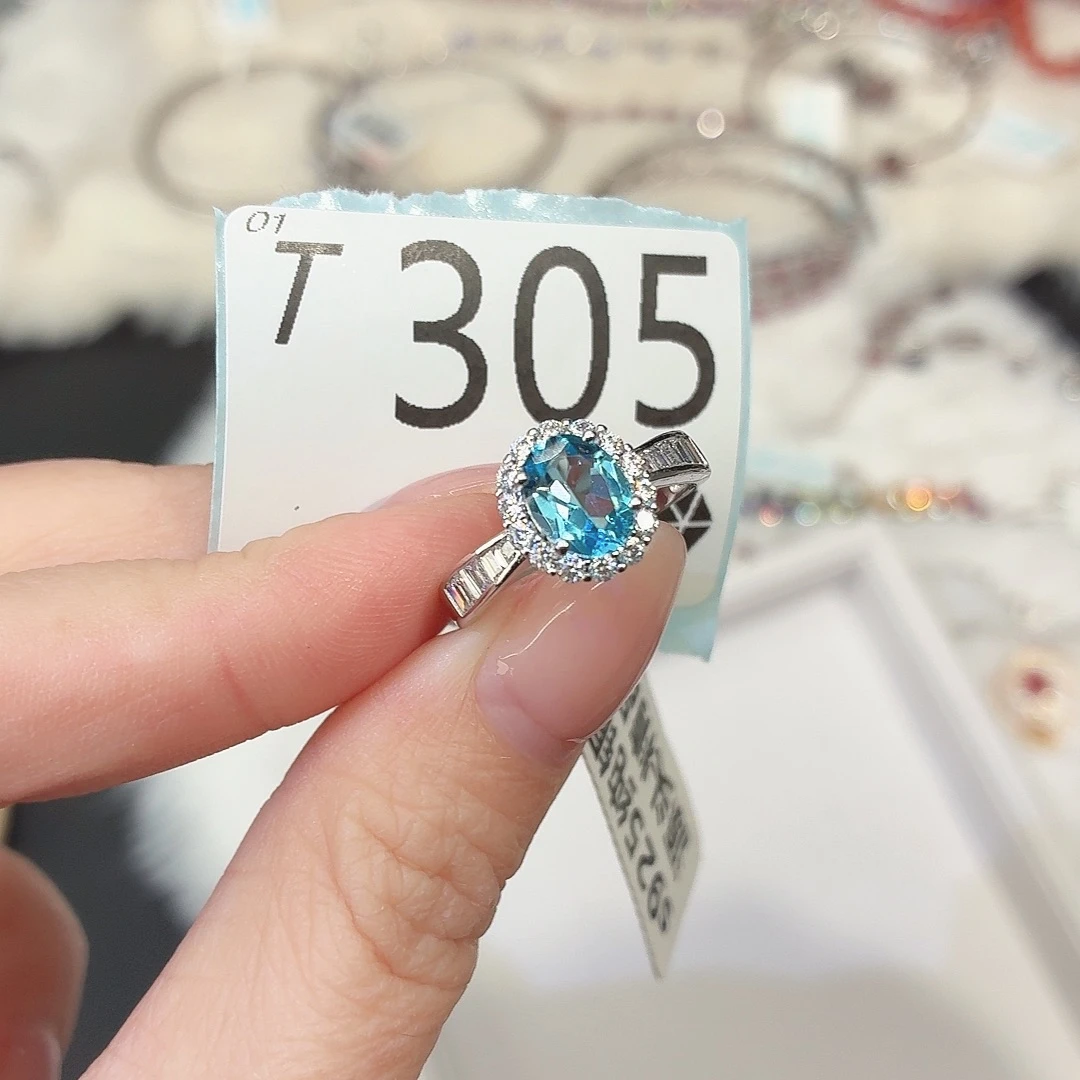 托帕石银S925镶嵌颈饰