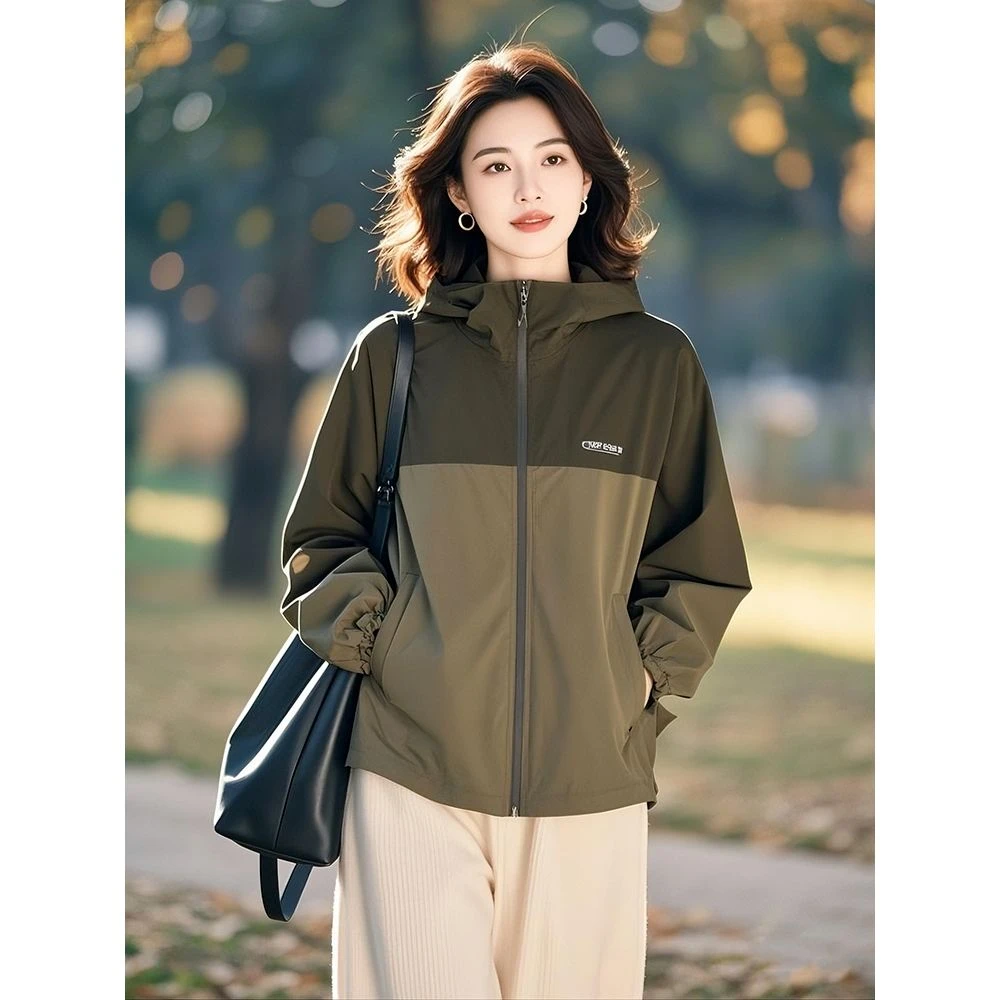 迪卡侬ins【万达撤柜】2025春季新款小个子超好看小众复古百搭拼接