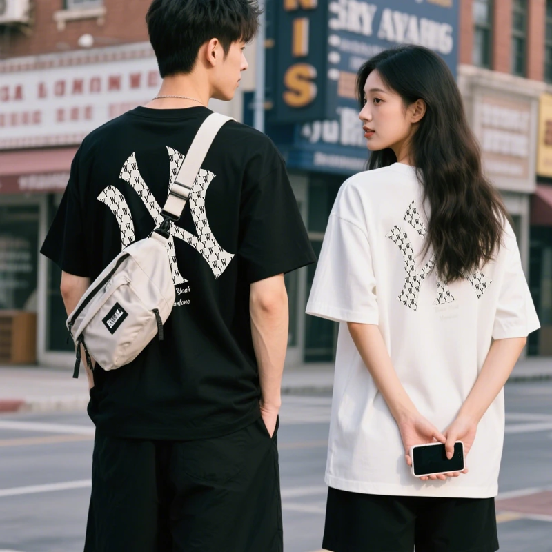 夏季纯棉短袖t恤男款夏季新款大码宽松薄款男士休闲体恤衫