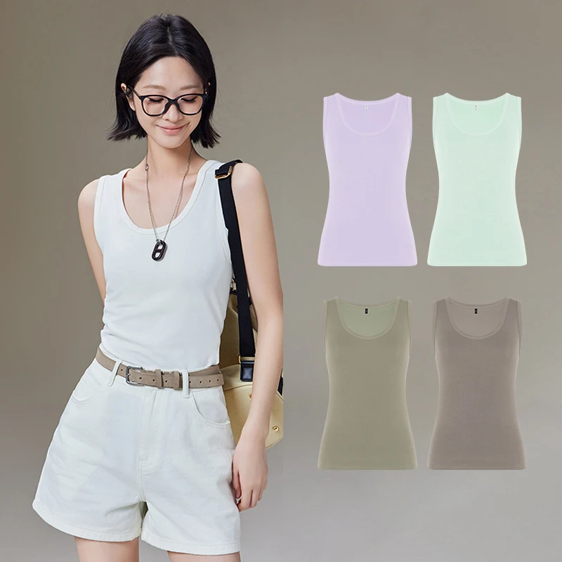 A美洋MEIYANG 热岛背心【欧若风】 砂洗空气层_修身显瘦简约基础U