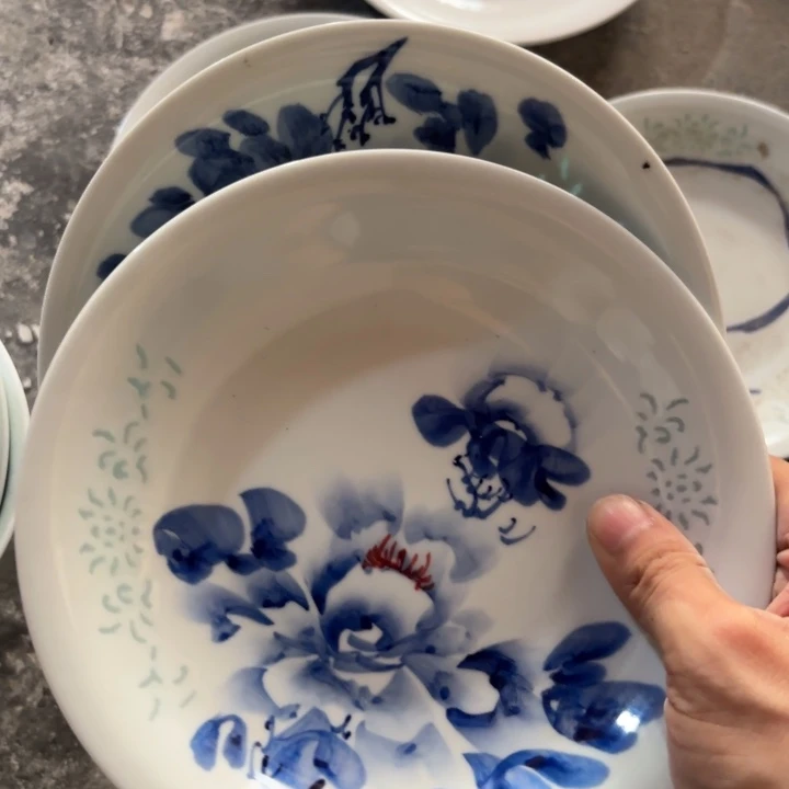 玉瓷景德镇陶瓷骨碟两只微瑕