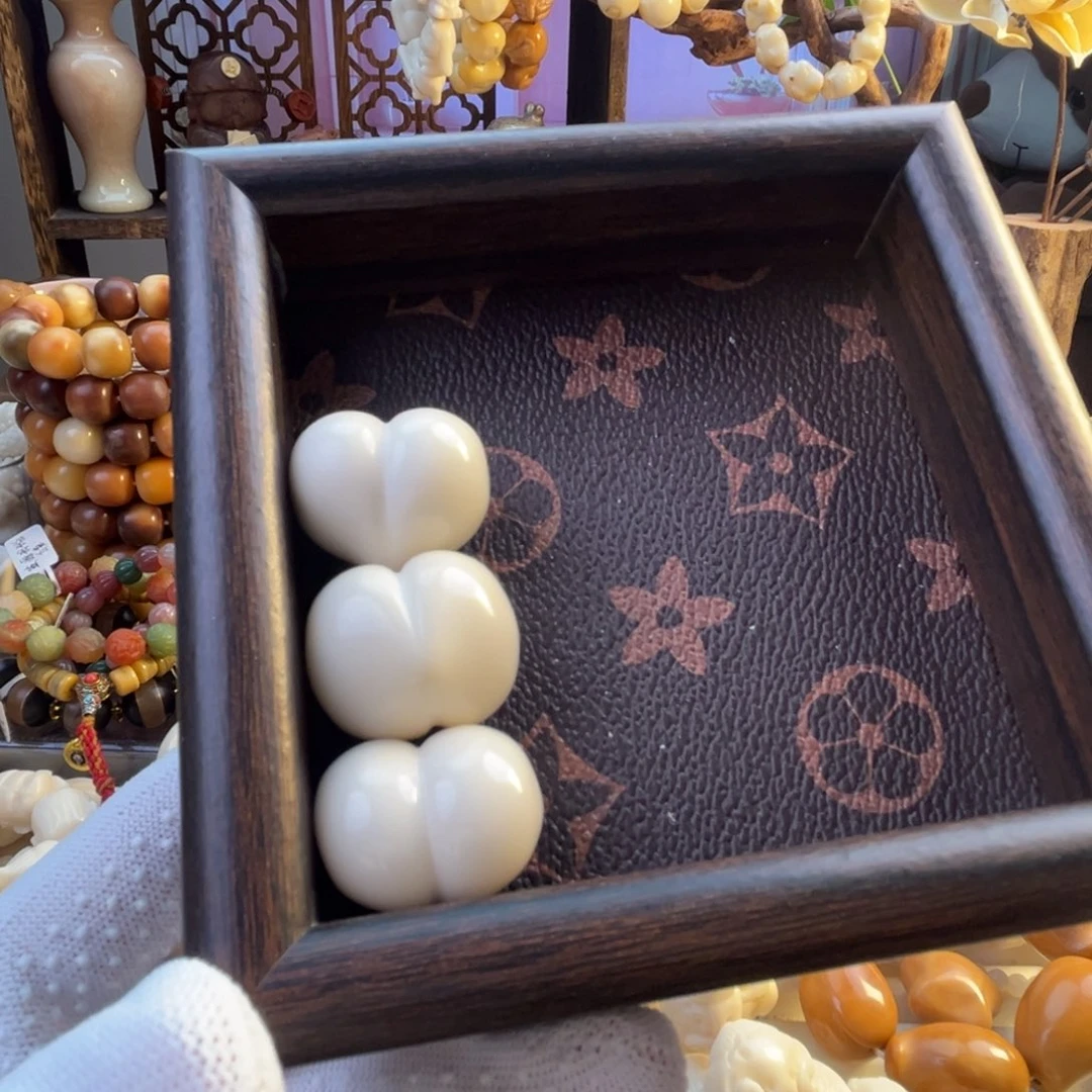 平***饰菩提根/象牙果手串平山专属3颗微瑕屁桃