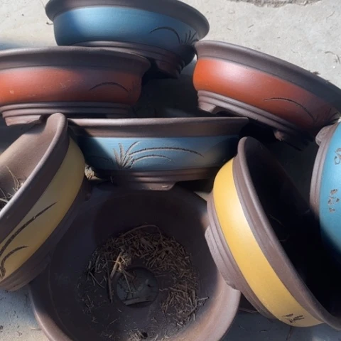 紫砂花盆100-8。