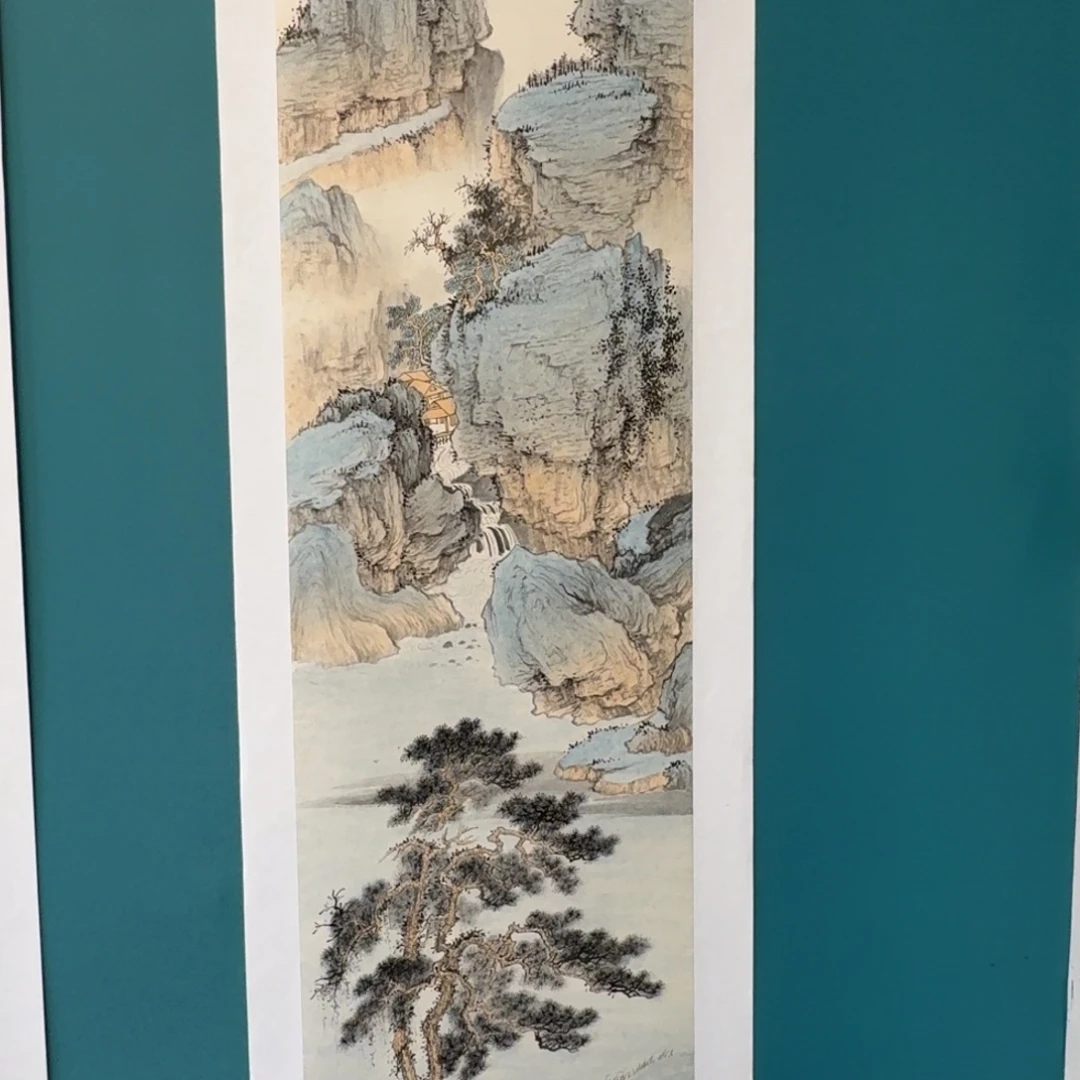 国画卫长林老师四尺对开138*35