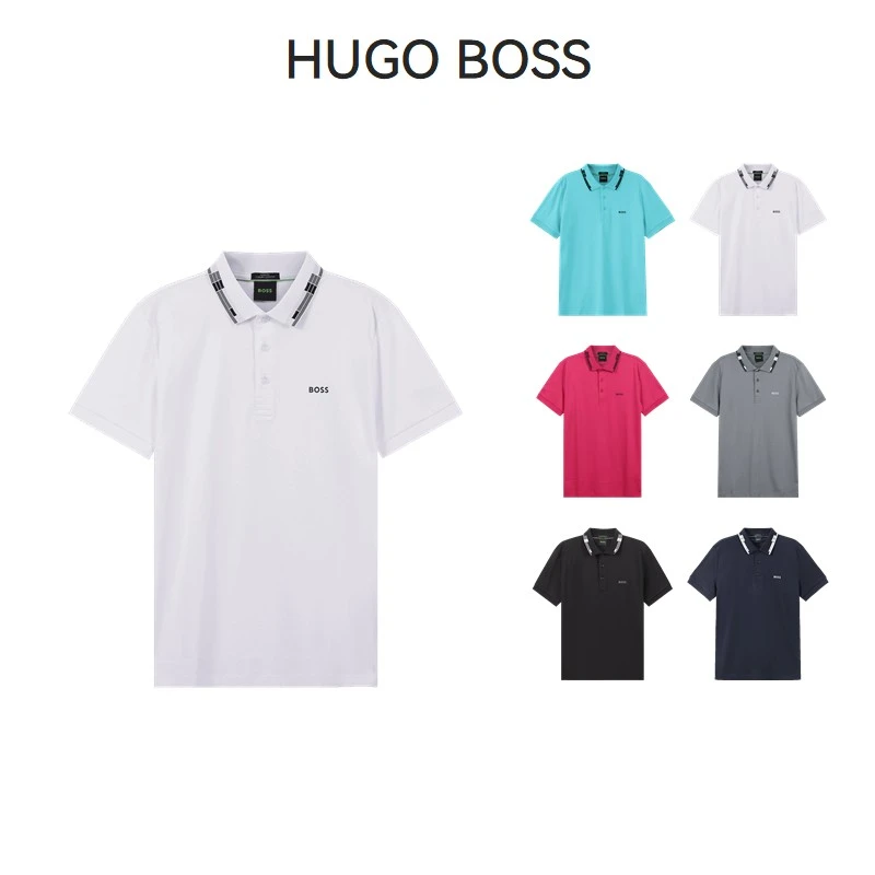 Hugo Boss雨果博斯男士green系列LOGO胶印修身短袖POLO衫50506180