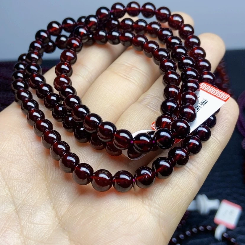 【闪购商品】石榴石手链未镶嵌6.5毫米