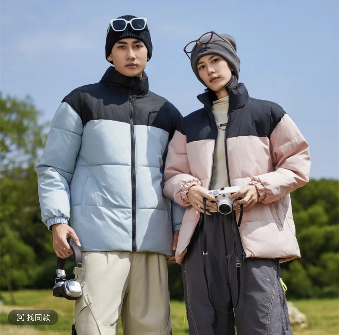 2024秋冬季爆款黑金棉衣情侣款立领棉衣面包服石墨烯保暖加厚棉服