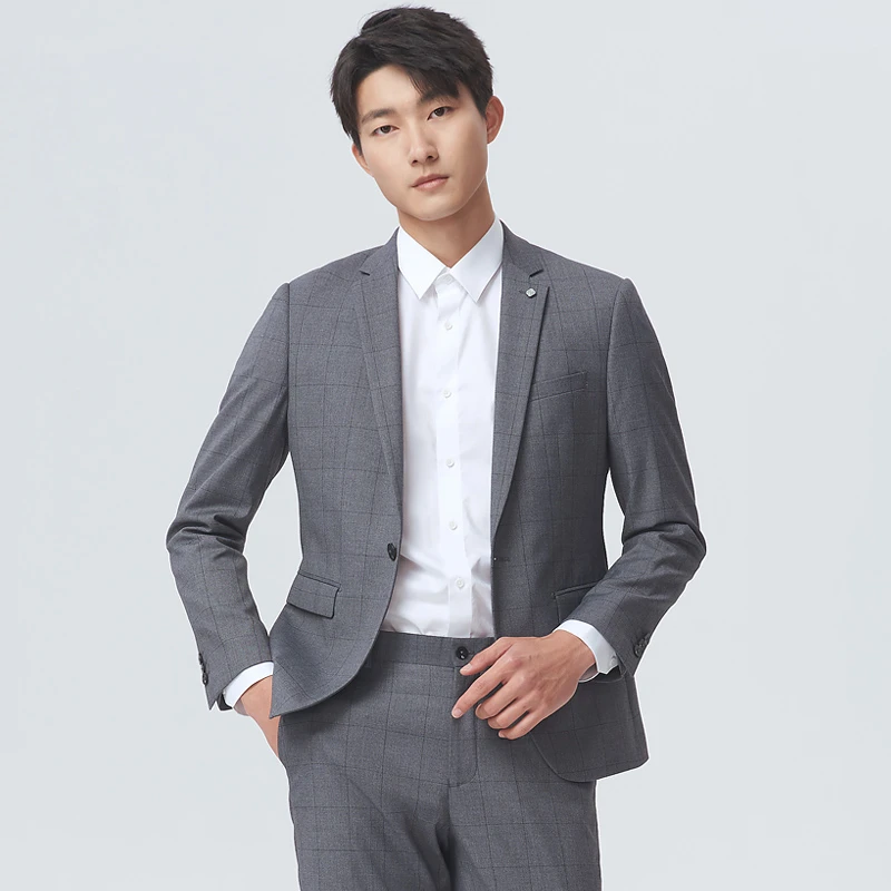 莱克斯顿正装系列薄款职场新人西装男西服合体版F010120088男士