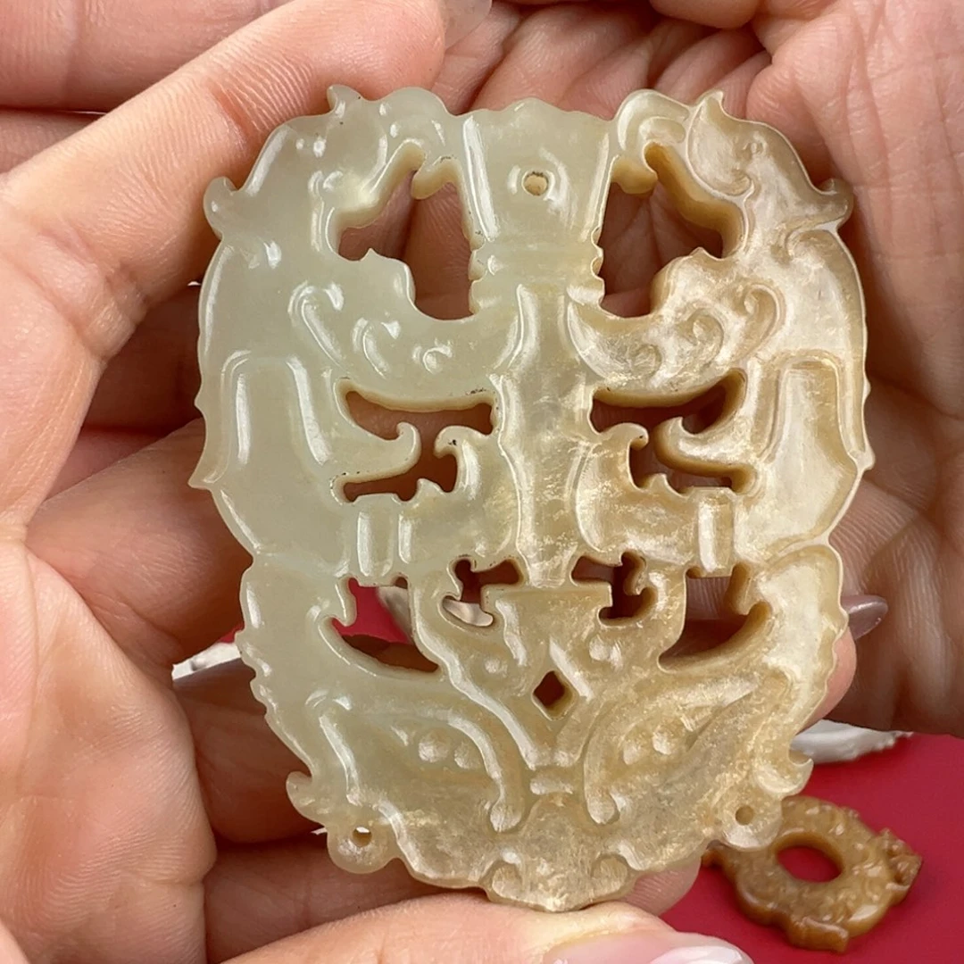 和田玉未镶嵌挂件凡*