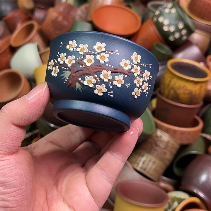 紫砂茶杯全手工紫砂主人杯