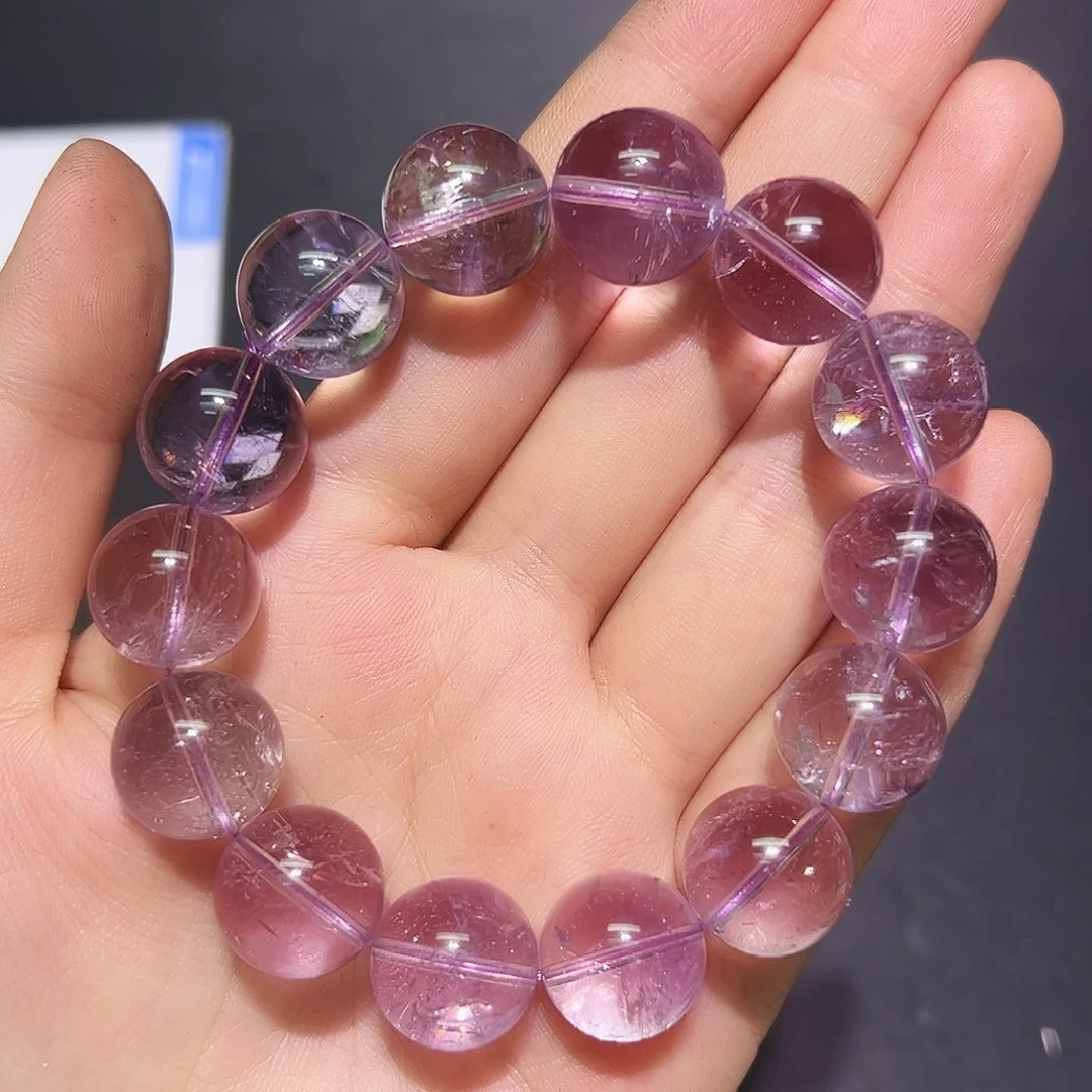未镶嵌手链水晶喜马拉雅紫阿赛15毫米22号