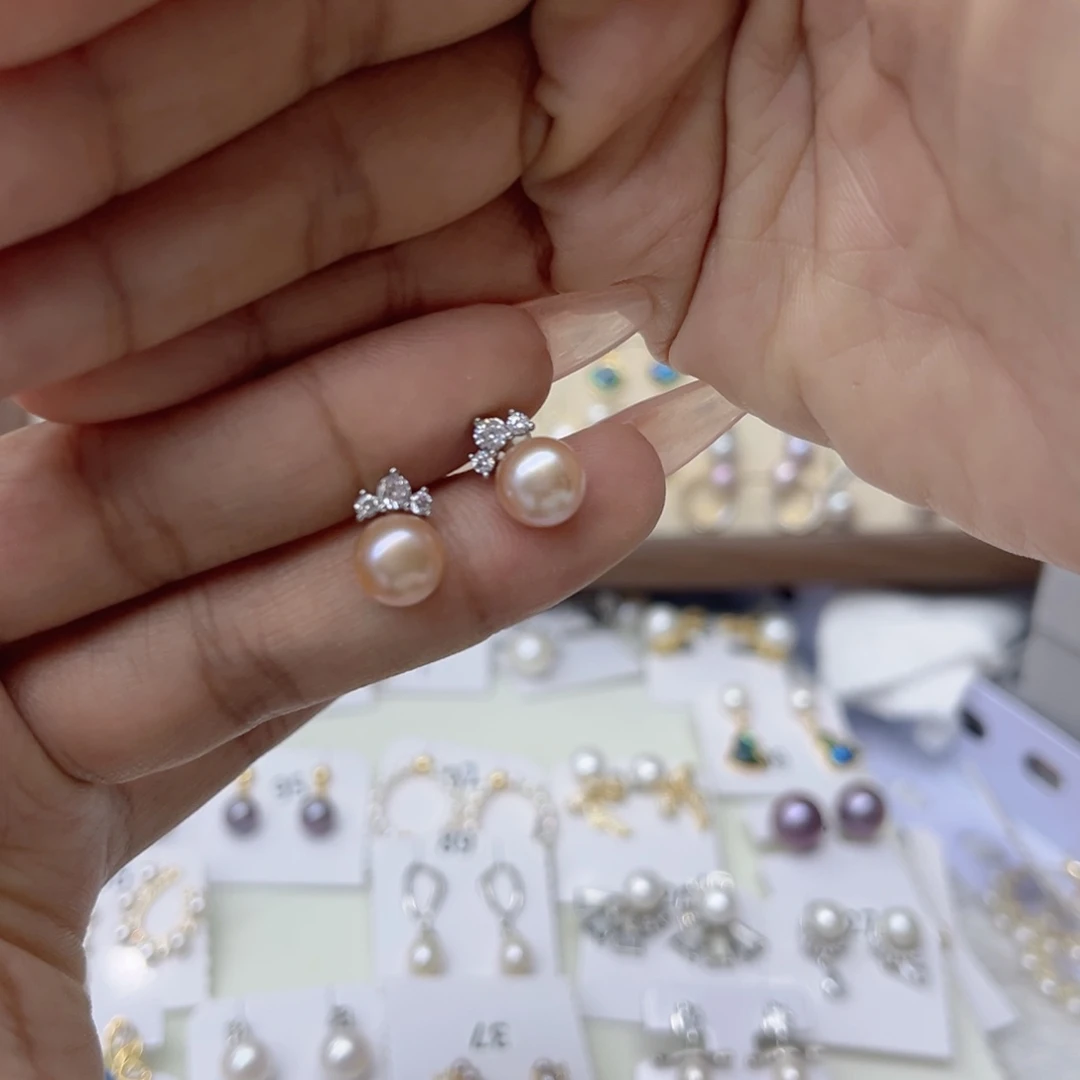 用***9淡水珍珠戒指合金