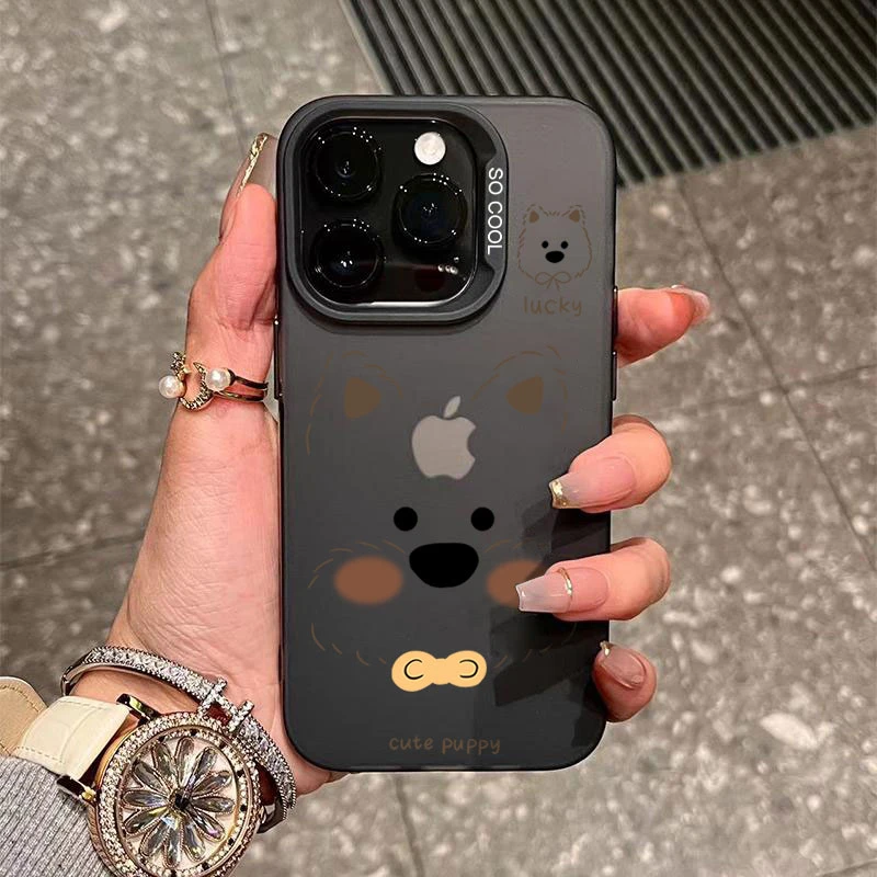 大脸小狗适用苹果16/15手机壳iphone14Promax元气13软胶12防摔11x