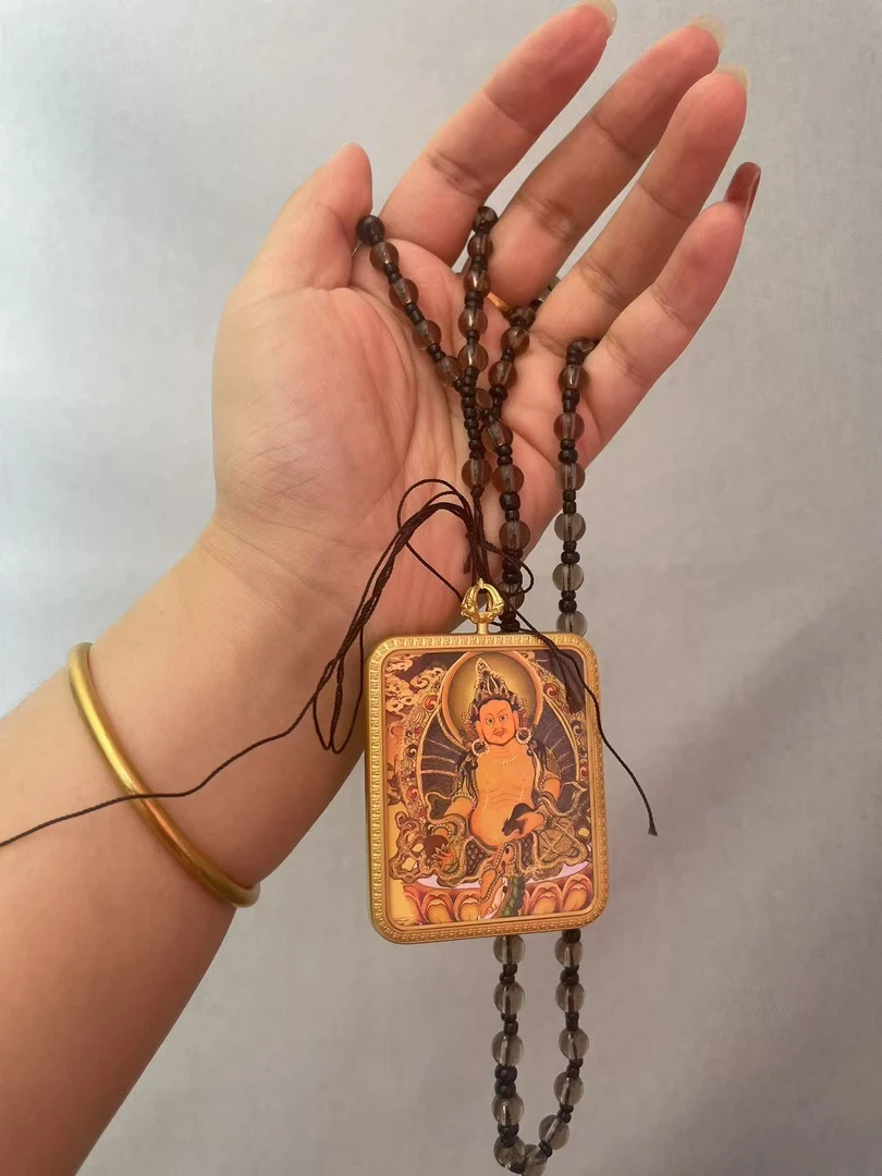 藏文化唐卡纯铜黄财神