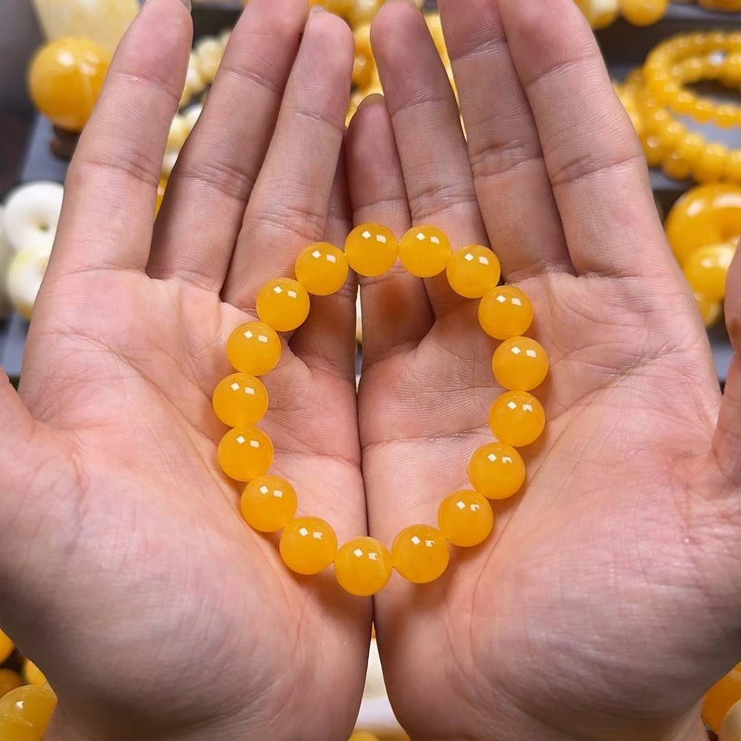 琥珀珠宝奇石未镶嵌同料12mm