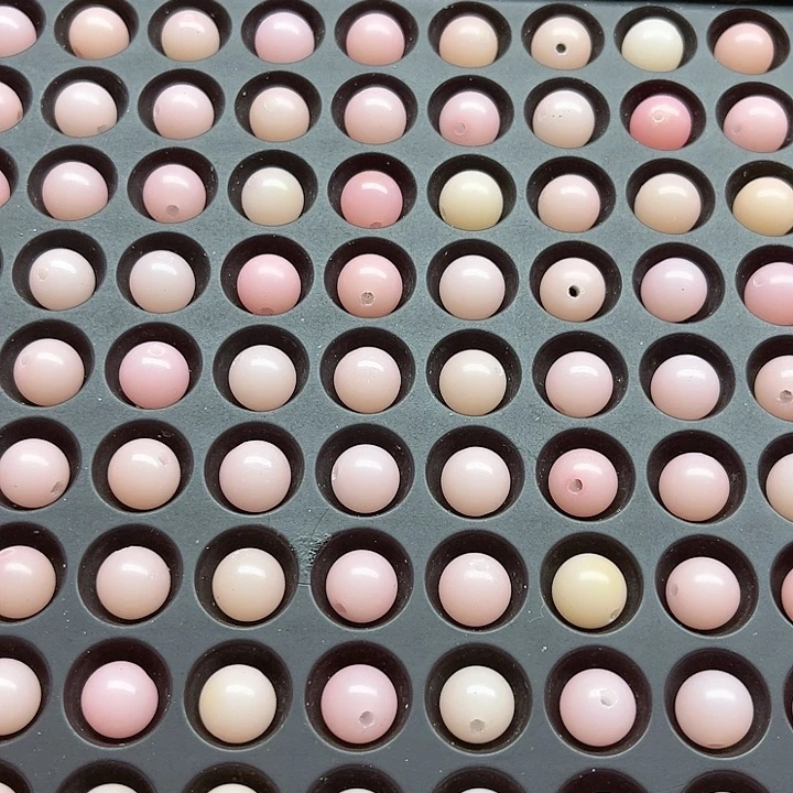 白玉菩提吊坠微瑕9粉色圆50卡灯牌宠70