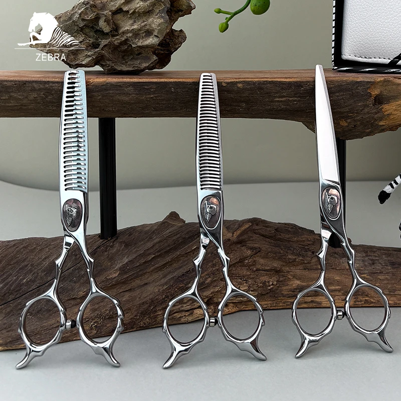 斑马剪刀综合平剪美发剪刀理发工具发型师专用剪刀女发无痕牙剪