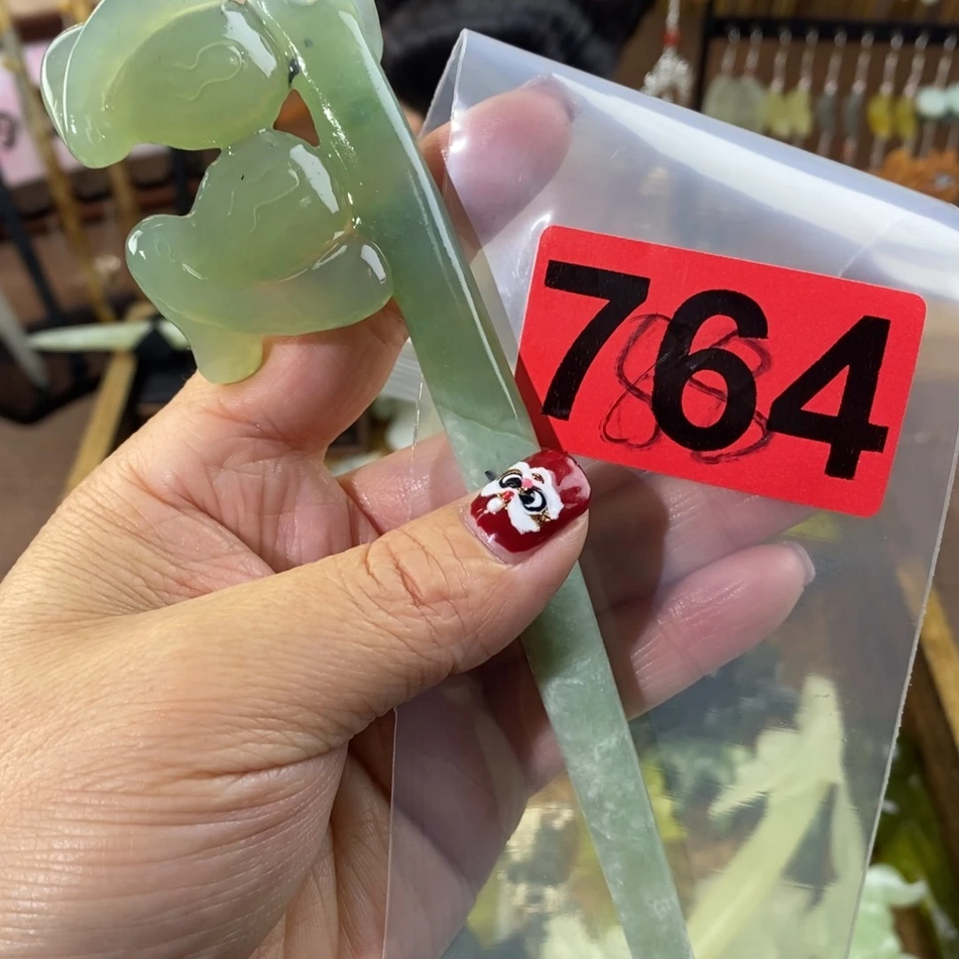 蛇纹石玉玉簪合金K****a