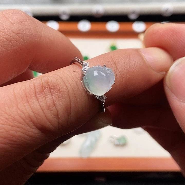 翡翠银S925镶嵌戒指