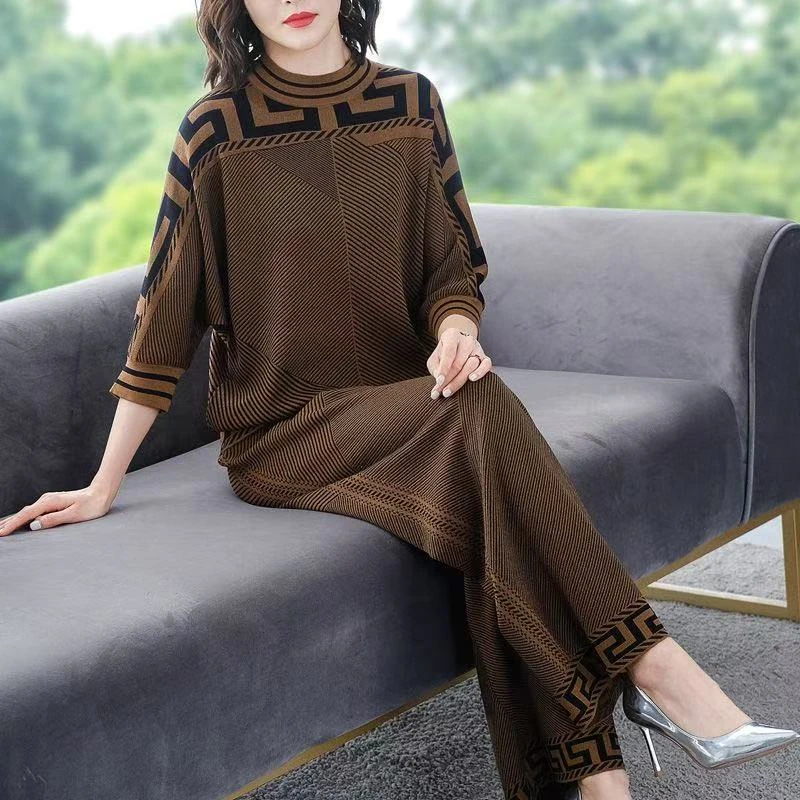 （翠花宠粉）见外包装长裤休闲风中老年女装连衣裙