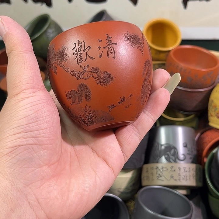 茶杯紫砂全手工紫砂主人杯