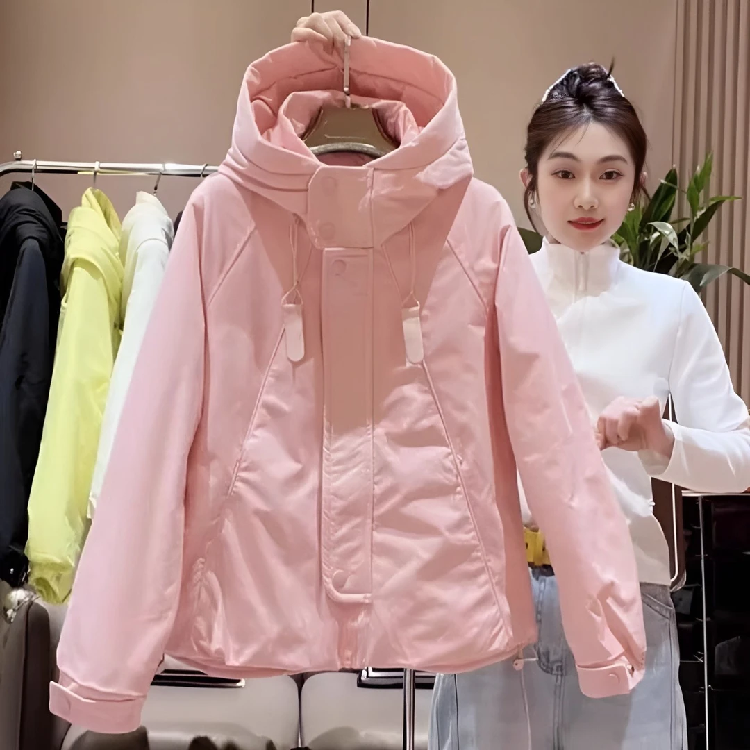 2-300斤大码春秋新款别致小众夹克冲锋衣多巴胺时尚百搭女风衣ins