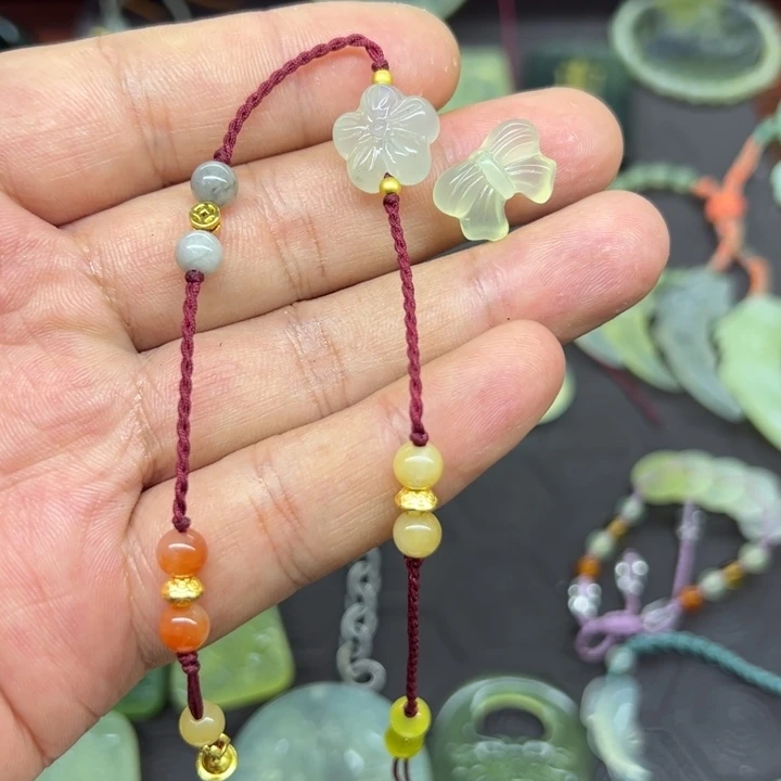 已***～未镶嵌蛇纹石玉手链