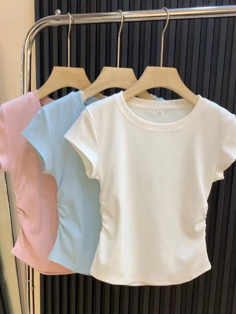 【伊瑶编号Y701_800】夏季女宽松版百搭T恤上衣