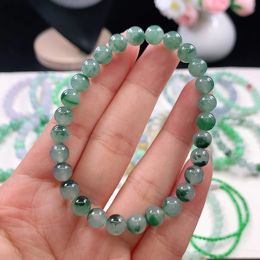 翡翠未镶嵌手链6.7mm
