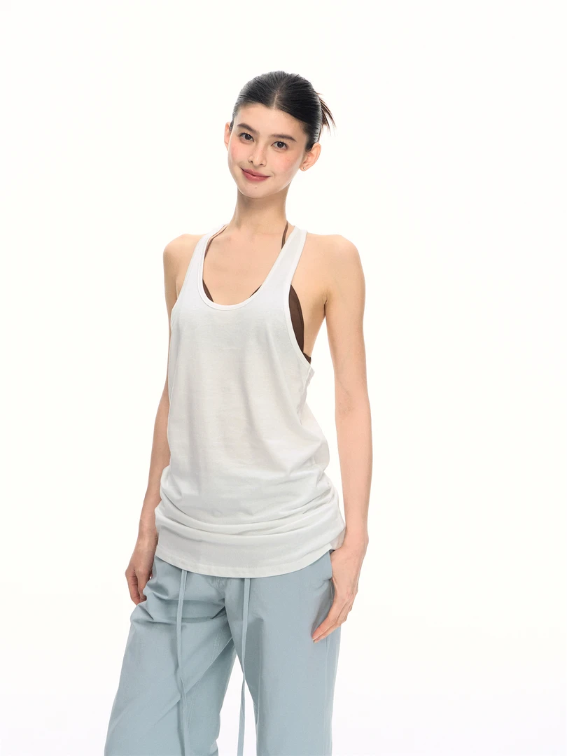 【CHUN ZI】松弛感纯色百搭宽松显瘦叠穿背心罩衫