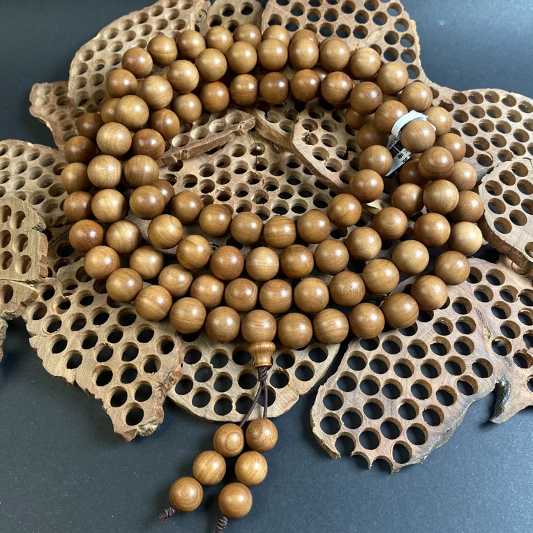 印度老山檀12mm/108颗多圈手串男女款檀木手串 文玩木串108颗手链