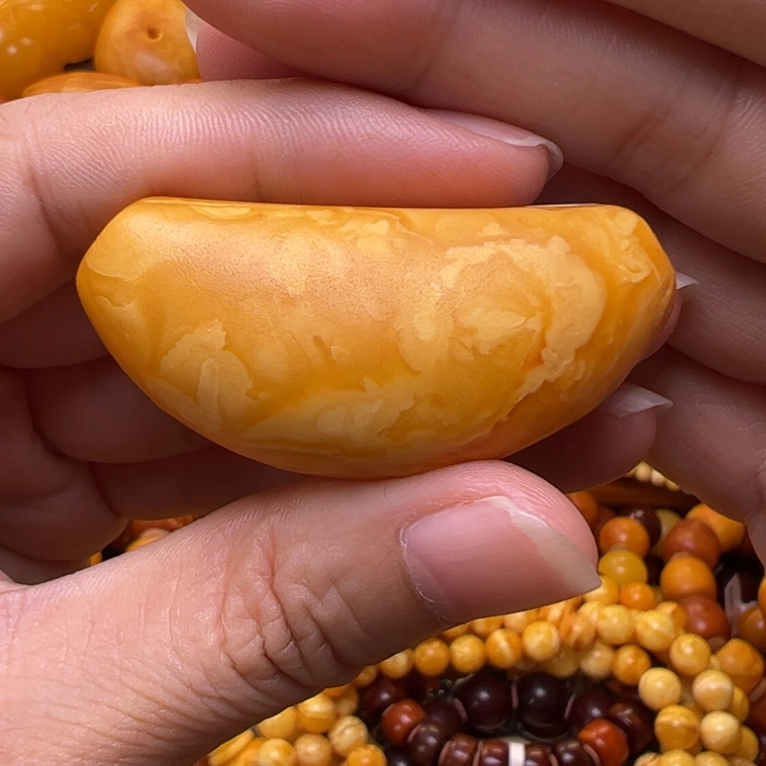 蜜蜡未镶嵌裸石角珠