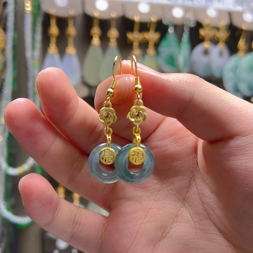 未镶嵌翡翠耳饰翡翠