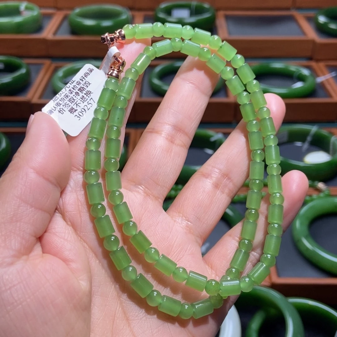 和田玉（碧玉）未镶嵌项链乌兰海卡5