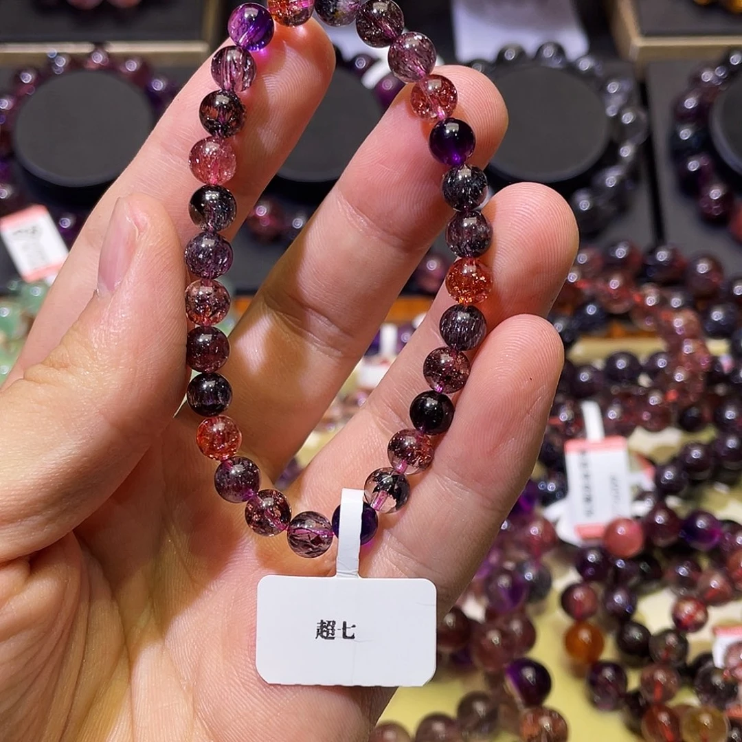 水晶手链未镶嵌黑加仑6.6